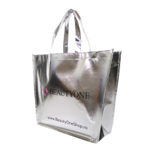Metallic laminated recyclable pp non woven shopping tote bag